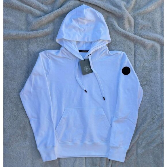 Canada Goose White / Black Badge Badge Hoodies - Picture 1 of 2